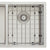 Retto II Stainless Steel Sink Grid 350 x 400mm with Rear Waste Hole, Brushed SS Nickel