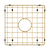 Retto II Stainless Steel Sink Grid 400 x 400mm with Centre Waste Hole, Brushed Brass Gold