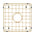 Retto II Stainless Steel Sink Grid 400 x 400mm with Centre Waste Hole, Brushed Brass Gold