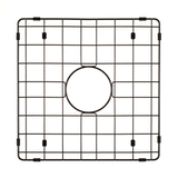 Retto II Stainless Steel Sink Grid 400 x 400mm with Centre Waste Hole, Brushed Gunmetal Black