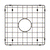 Retto II Stainless Steel Sink Grid 400 x 400mm with Centre Waste Hole, Brushed Gunmetal Black