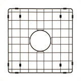Retto II Stainless Steel Sink Grid 400 x 400mm with Centre Waste Hole, Brushed Gunmetal Black