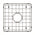 Retto II Stainless Steel Sink Grid 400 x 400mm with Centre Waste Hole, Brushed Gunmetal Black