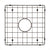 Retto II Stainless Steel Sink Grid 400 x 400mm with Centre Waste Hole, Brushed Gunmetal Black