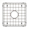 Retto II Stainless Steel Sink Grid 400 x 400mm with Centre Waste Hole, Brushed Gunmetal Black