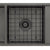 Retto II Stainless Steel Sink Grid 400 x 400mm with Centre Waste Hole, Brushed Gunmetal Black
