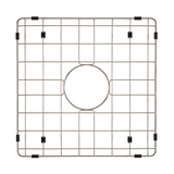 Retto II Stainless Steel Sink Grid 400 x 400mm with Centre Waste Hole, Brushed SS Nickel
