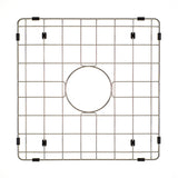 Retto II Stainless Steel Sink Grid 400 x 400mm with Centre Waste Hole, Brushed SS Nickel