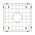 Retto II Stainless Steel Sink Grid 400 x 400mm with Centre Waste Hole, Brushed SS Nickel