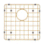 Retto II Stainless Steel Sink Grid 400 x 400mm with Rear Waste Hole, Brushed Brass Gold