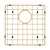 Retto II Stainless Steel Sink Grid 400 x 400mm with Rear Waste Hole, Brushed Brass Gold