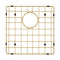 Retto II Stainless Steel Sink Grid 400 x 400mm with Rear Waste Hole, Brushed Brass Gold