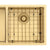 Retto II Stainless Steel Sink Grid 400 x 400mm with Rear Waste Hole, Brushed Brass Gold