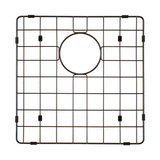 Retto II Stainless Steel Sink Grid 400 x 400mm with Rear Waste Hole, Brushed Gunmetal Black