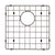 Retto II Stainless Steel Sink Grid 400 x 400mm with Rear Waste Hole, Brushed Gunmetal Black
