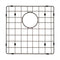 Retto II Stainless Steel Sink Grid 400 x 400mm with Rear Waste Hole, Brushed Gunmetal Black