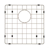 Retto II Stainless Steel Sink Grid 400 x 400mm with Rear Waste Hole, Brushed SS Nickel