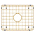 Retto II Stainless Steel Sink Grid 500 x 400mm with Centre Waste Hole, Brushed Brass Gold