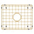 Retto II Stainless Steel Sink Grid 500 x 400mm with Centre Waste Hole, Brushed Brass Gold