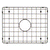 Retto II Stainless Steel Sink Grid 500 x 400mm with Centre Waste Hole, Brushed Gunmetal Black