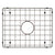 Retto II Stainless Steel Sink Grid 500 x 400mm with Centre Waste Hole, Brushed Gunmetal Black