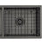 Retto II Stainless Steel Sink Grid 500 x 400mm with Centre Waste Hole, Brushed Gunmetal Black