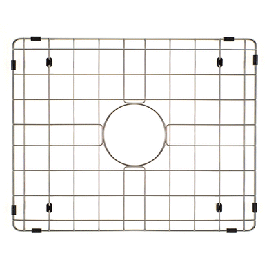Retto II Stainless Steel Sink Grid 500 x 400mm with Centre Waste Hole, Brushed SS Nickel