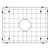 Retto II Stainless Steel Sink Grid 500 x 400mm with Centre Waste Hole, Brushed SS Nickel
