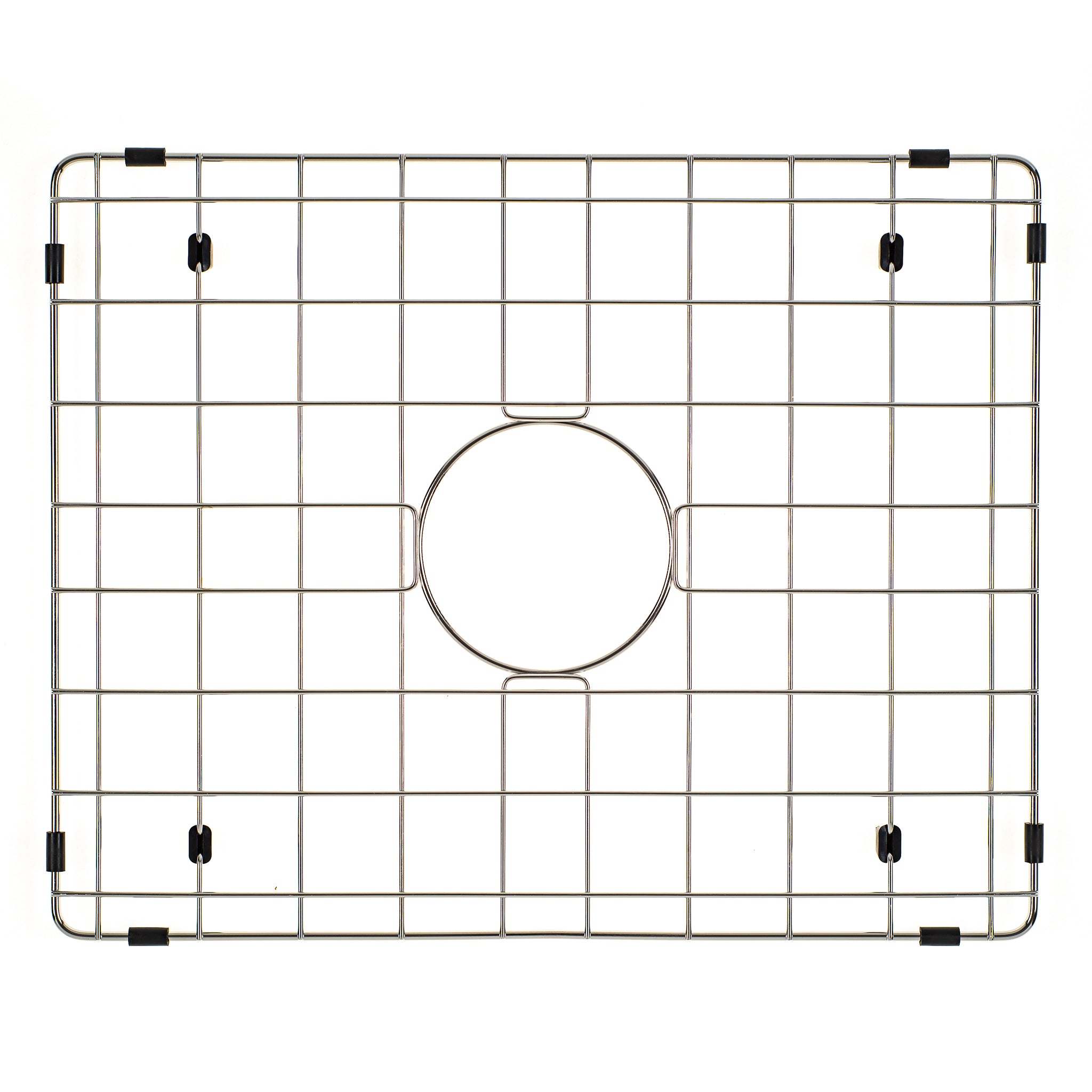 Retto II Stainless Steel Sink Grid 500 x 400mm with Centre Waste Hole, Brushed SS Nickel