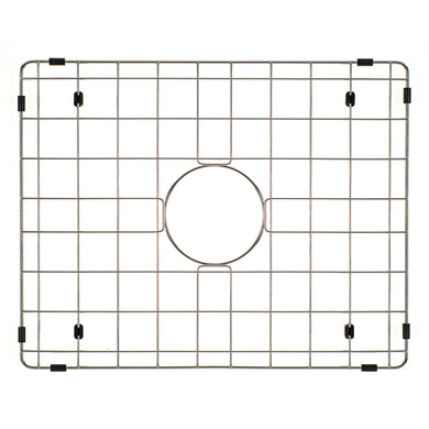 Retto II Stainless Steel Sink Grid 500 x 400mm with Centre Waste Hole, Brushed SS Nickel