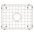Retto II Stainless Steel Sink Grid 500 x 400mm with Centre Waste Hole, Brushed SS Nickel