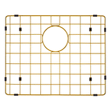 Retto II Stainless Steel Sink Grid 500 x 400mm with Rear Waste Hole, Brushed Brass Gold