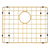 Retto II Stainless Steel Sink Grid 500 x 400mm with Rear Waste Hole, Brushed Brass Gold