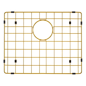 Retto II Stainless Steel Sink Grid 500 x 400mm with Rear Waste Hole, Brushed Brass Gold