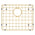 Retto II Stainless Steel Sink Grid 500 x 400mm with Rear Waste Hole, Brushed Brass Gold