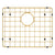 Retto II Stainless Steel Sink Grid 500 x 400mm with Rear Waste Hole, Brushed Brass Gold