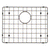 Retto II Stainless Steel Sink Grid 500 x 400mm with Rear Waste Hole, Brushed Gunmetal Black