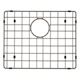 Retto II Stainless Steel Sink Grid 500 x 400mm with Rear Waste Hole, Brushed Gunmetal Black