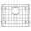 Retto II Stainless Steel Sink Grid 500 x 400mm with Rear Waste Hole, Brushed Gunmetal Black