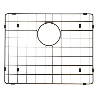 Retto II Stainless Steel Sink Grid 500 x 400mm with Rear Waste Hole, Brushed Gunmetal Black