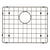 Retto II Stainless Steel Sink Grid 500 x 400mm with Rear Waste Hole, Brushed Gunmetal Black