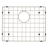Retto II Stainless Steel Sink Grid 500 x 400mm with Rear Waste Hole, Brushed SS Nickel