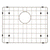 Retto II Stainless Steel Sink Grid 500 x 400mm with Rear Waste Hole, Brushed SS Nickel