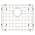 Retto II Stainless Steel Sink Grid 500 x 400mm with Rear Waste Hole, Brushed SS Nickel