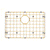 Retto II Stainless Steel Sink Grid 600 x 400mm with Rear Waste Hole, Brushed Brass Gold