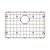 Retto II Stainless Steel Sink Grid 600 x 400mm with Rear Waste Hole, Brushed Gunmetal Black