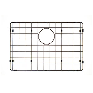 Retto II Stainless Steel Sink Grid 600 x 400mm with Rear Waste Hole, Brushed Gunmetal Black