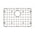 Retto II Stainless Steel Sink Grid 600 x 400mm with Rear Waste Hole, Brushed Gunmetal Black
