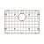 Retto II Stainless Steel Sink Grid 600 x 400mm with Rear Waste Hole, Brushed Gunmetal Black