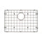 Retto II Stainless Steel Sink Grid 600 x 400mm with Rear Waste Hole, Brushed Gunmetal Black